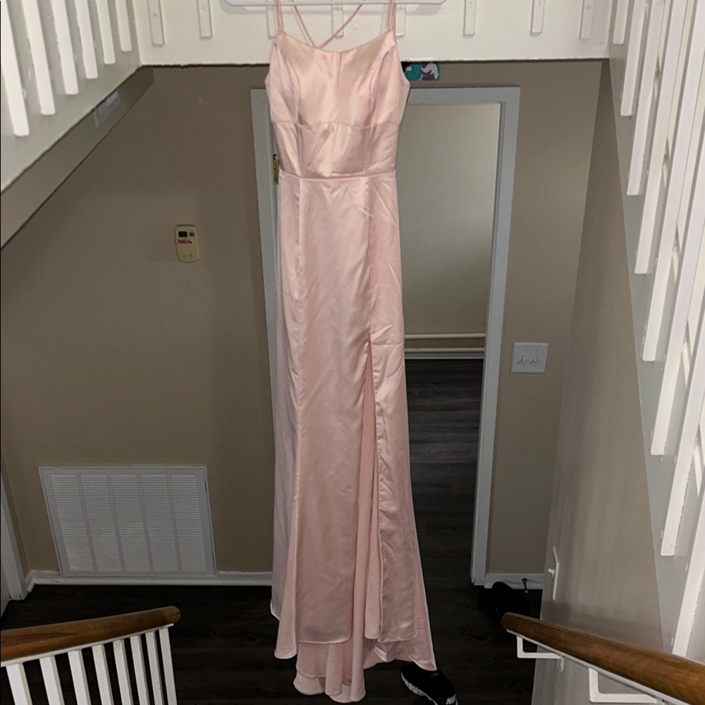 PromGirl Blush Backless Dress